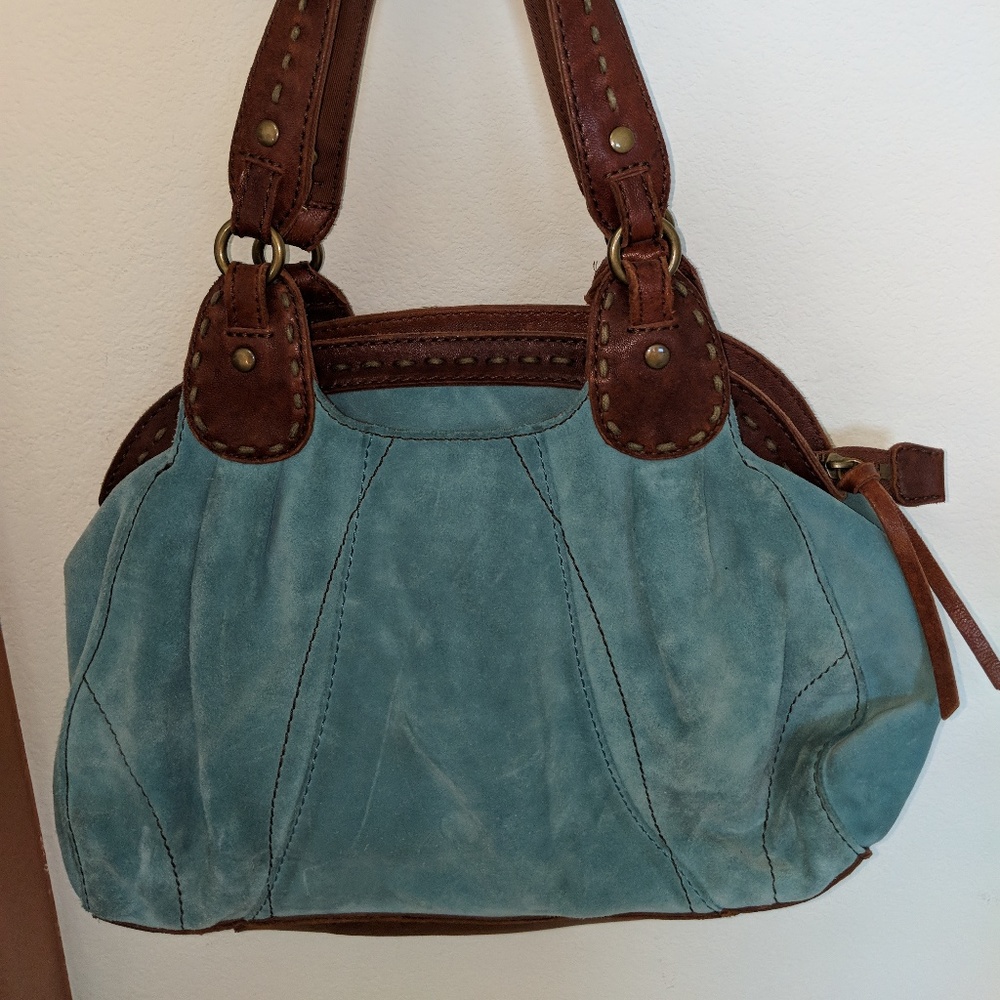 Lucky Brand Teal Suede Handbag